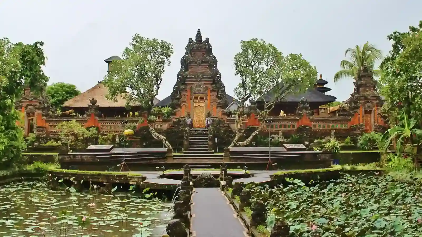 Saraswati temple lotus pond at the Ubud Royal Palace