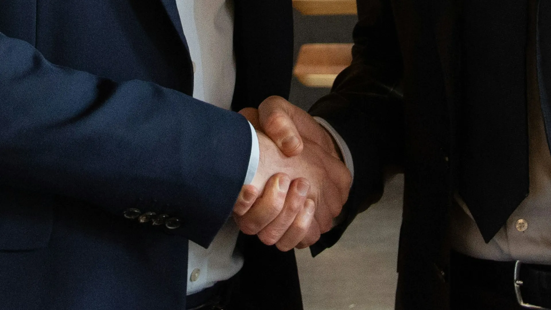 Close-up of a business handshake